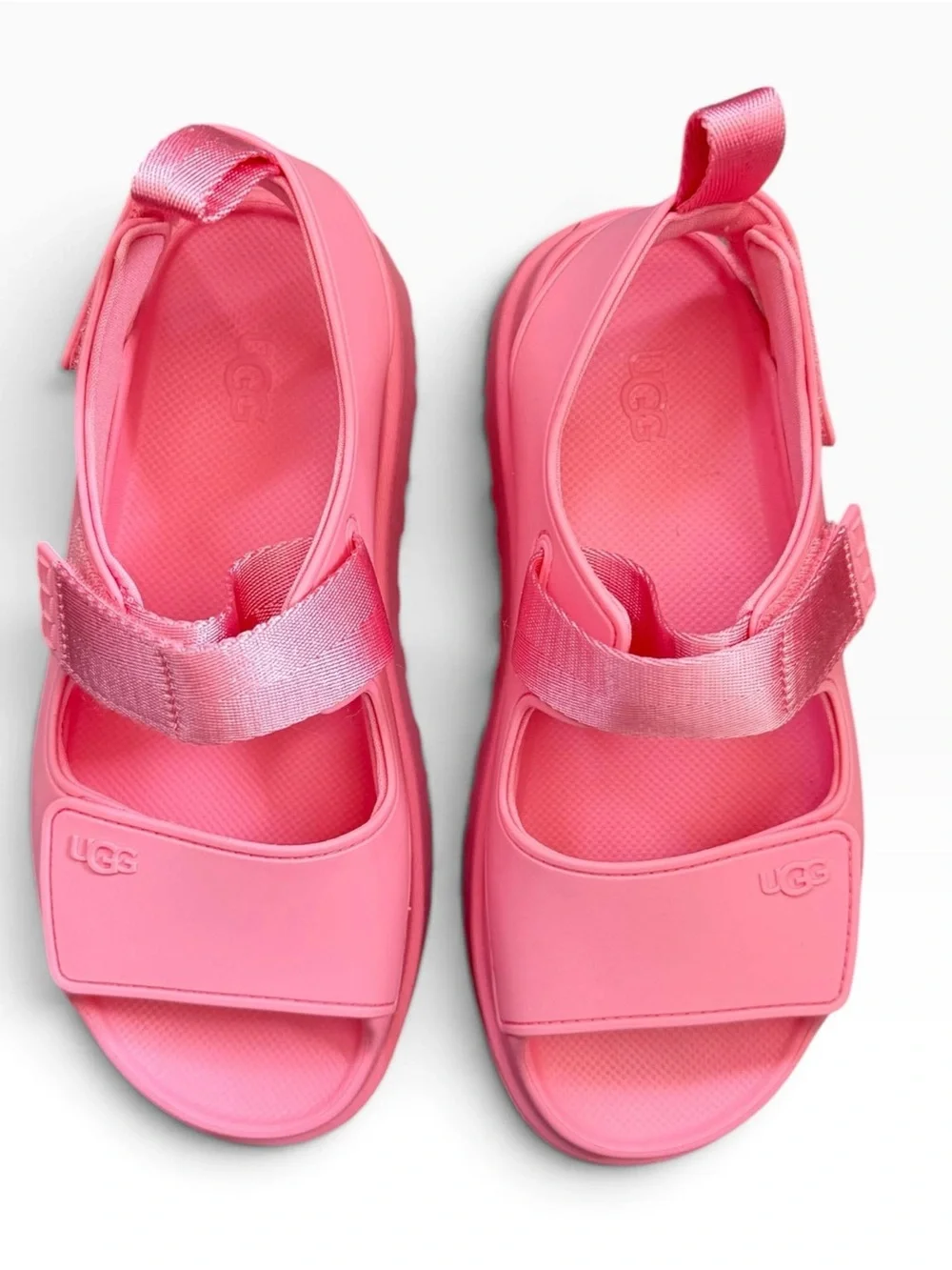 UGG Goldenglow Women's Pink Platform Sandals Adjustable Strap Size 9 NWT